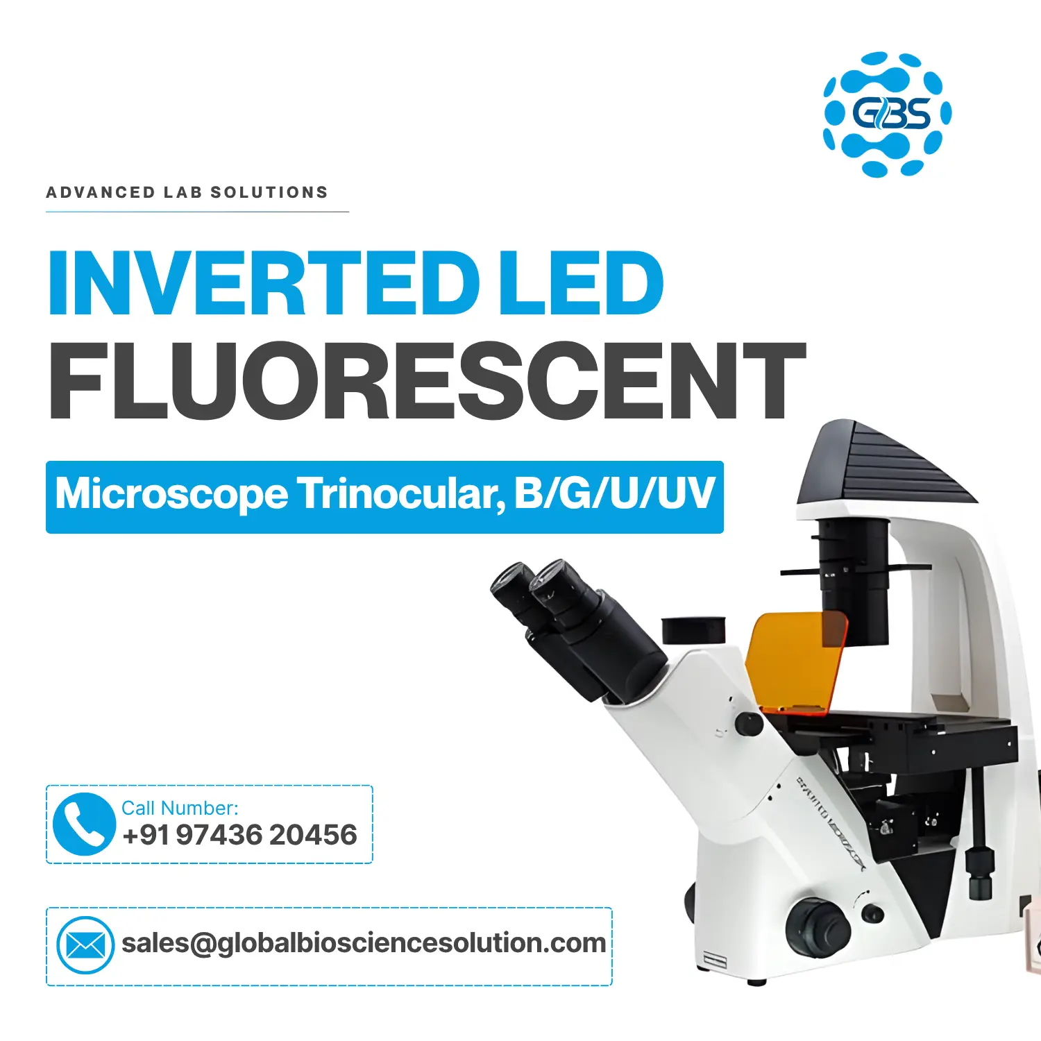Inverted LED Fluorescence BG UV Filter